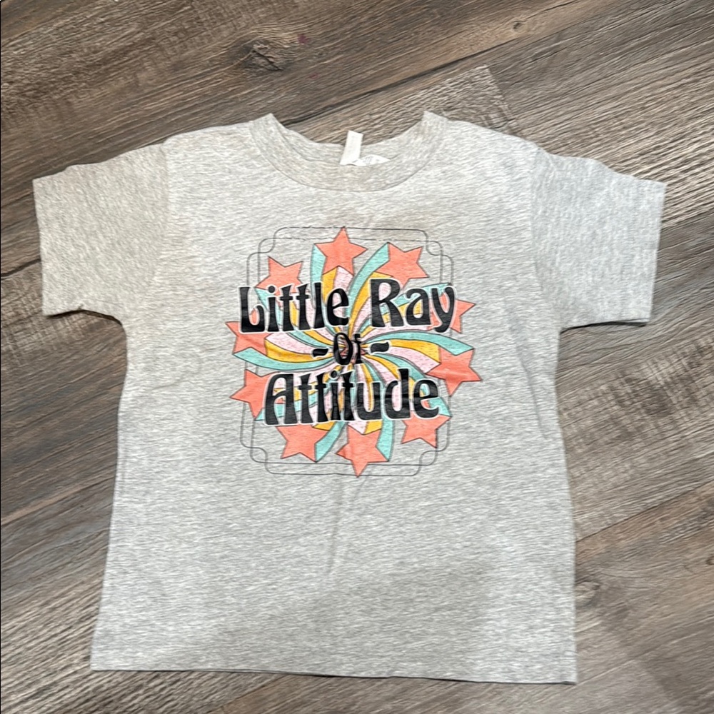 Gray Kids T-Shirt with Colorful Print
